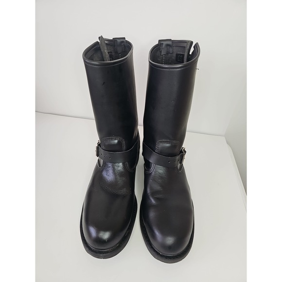 Vintage Brahma Steel Toe‎ Motorcycle Boots 13 USA Made Engineer Buckle main image 13